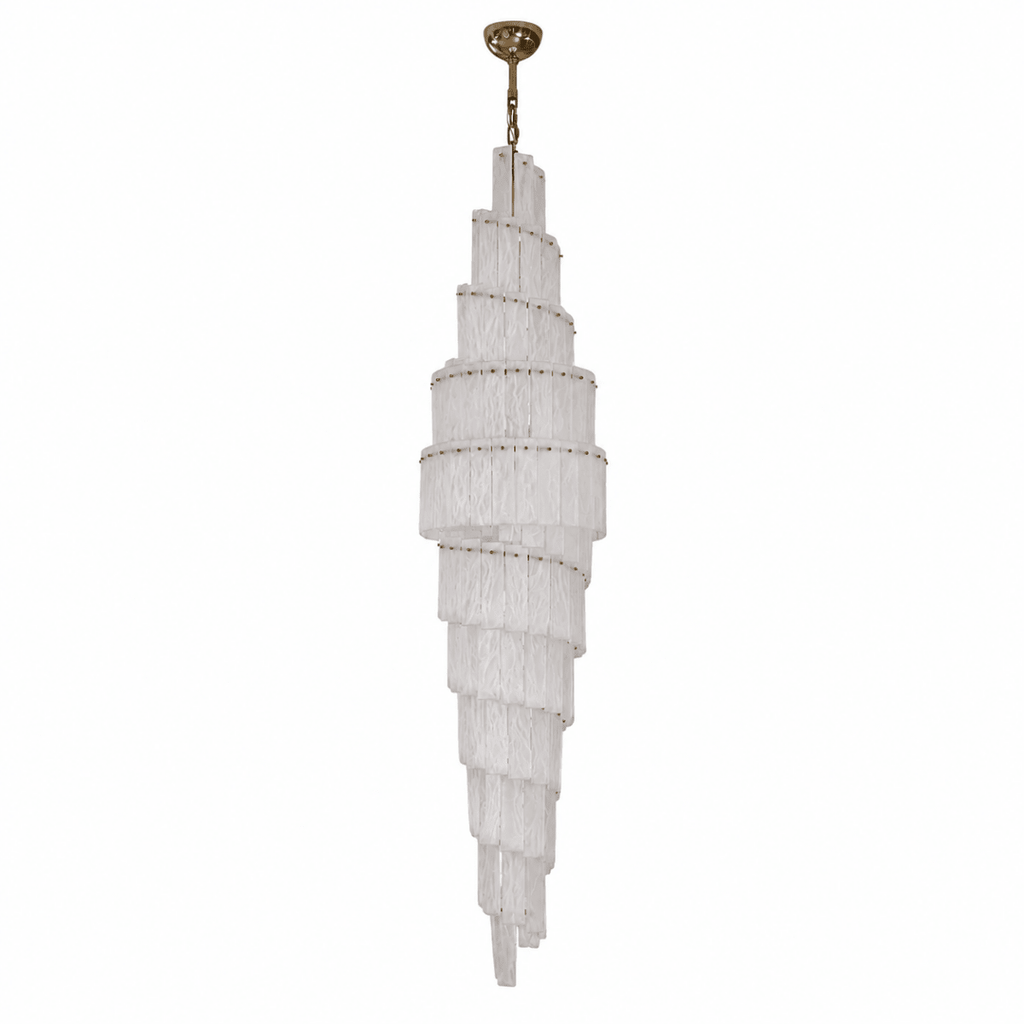 Celine Selanite 90" Spiral Stairwell Chandelier