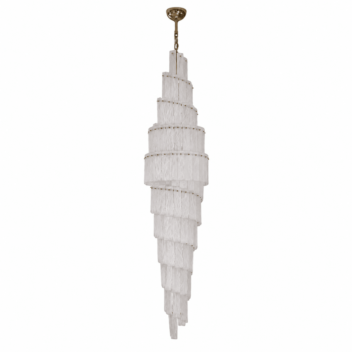 Celine Selanite 90" Spiral Stairwell Chandelier