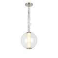 Clara Glass Tube Globe LED Pendant