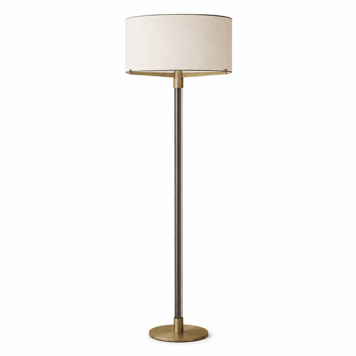 Clario Aged Brass Crystal Floor Lamp