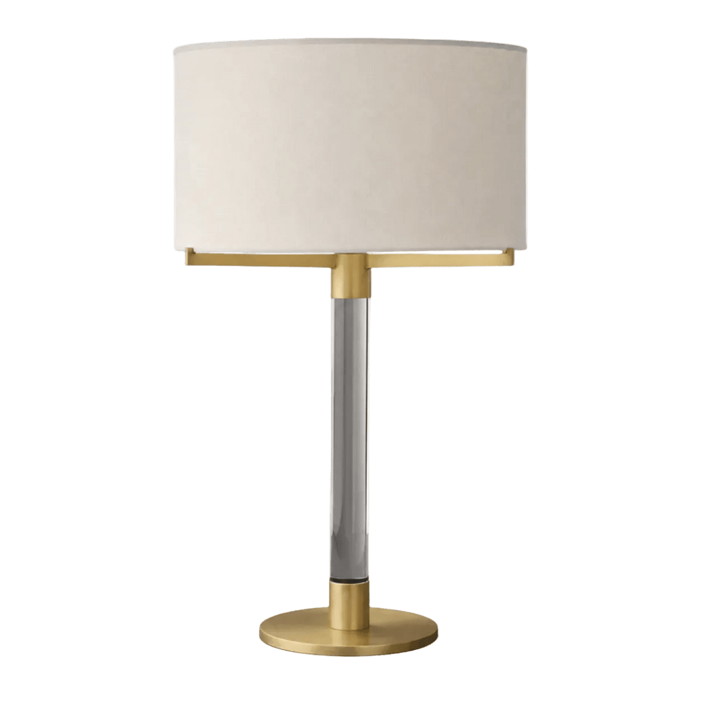Clario Aged Brass Crystal Table Lamp