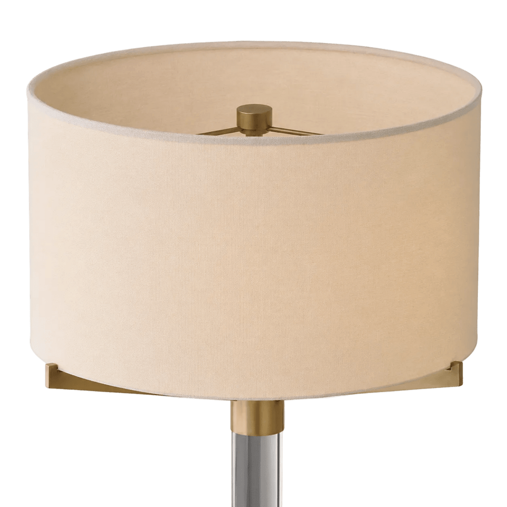 Clario Aged Brass Crystal Table Lamp