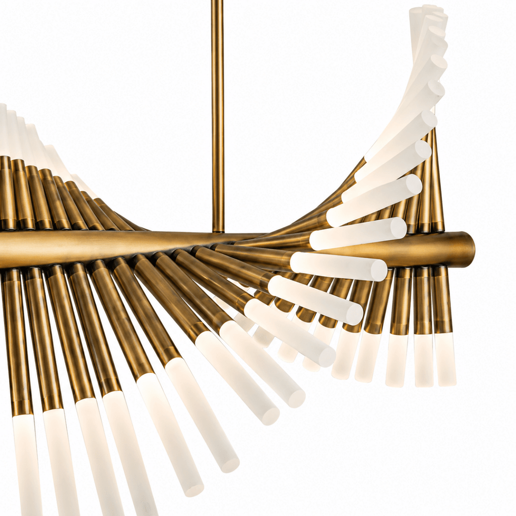 Cresendo Helix Aged Brass Island LED Chandelier