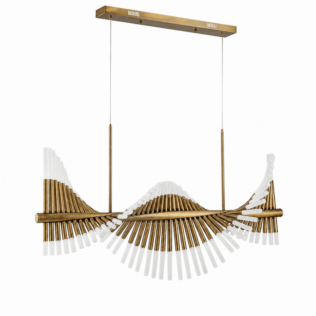 Cresendo Helix Aged Brass Island LED Chandelier