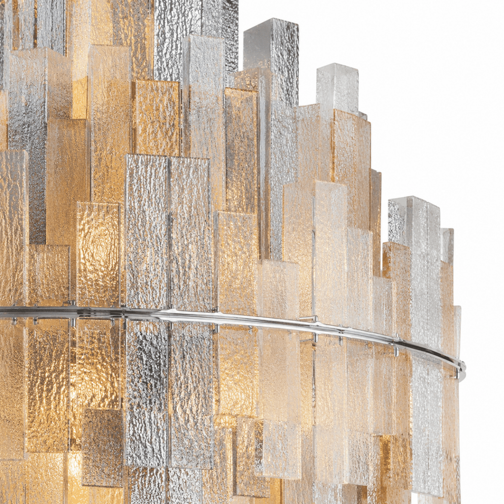 Cubist 96 Inch Glass Chandelier