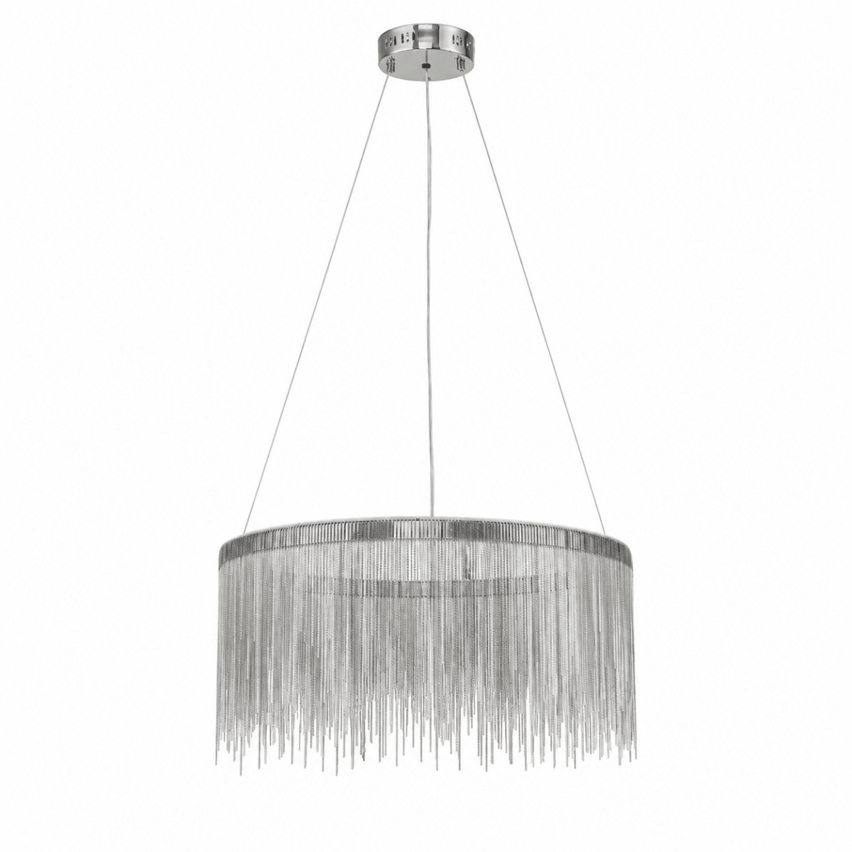 Fringe Noir 24" Tassel LED Round Chandelier