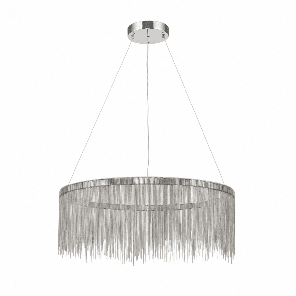 Fringe Noir 31" Tassel LED Round Chandelier