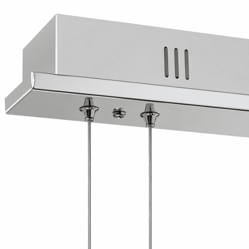 Fringe Noir Tassel Chrome Linear LED Chandelier