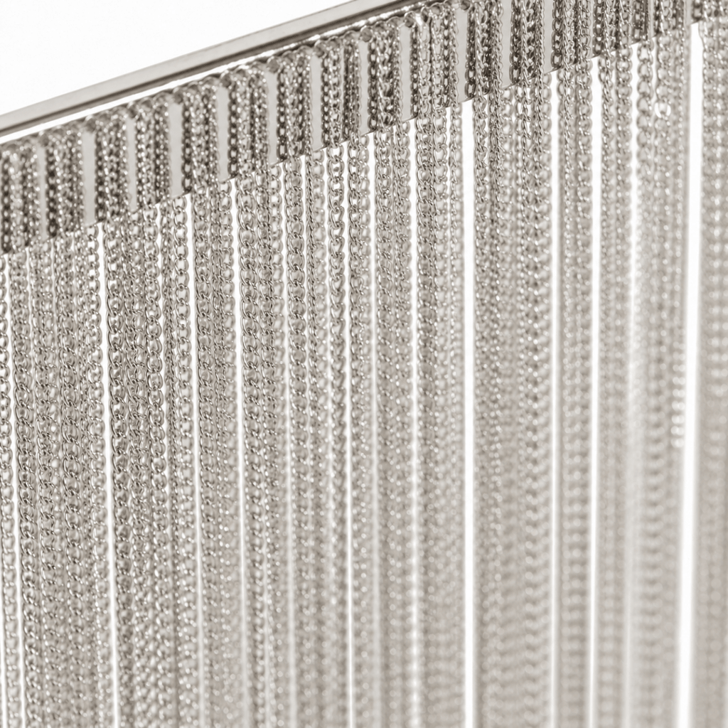 Fringe Noir Tassel Chrome Linear LED Chandelier
