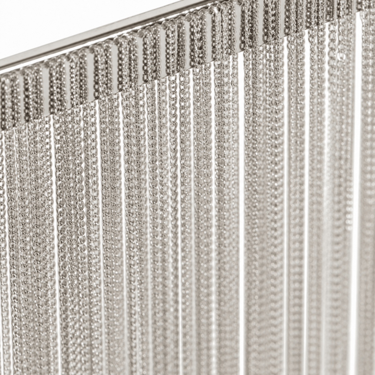 Fringe Noir Tassel Chrome Linear LED Chandelier