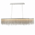 Fringe Noir Tassel Chrome Linear LED Chandelier