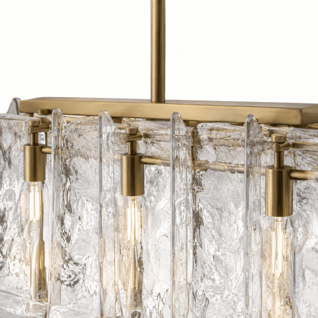 Glacier Ice 36" Lattice Square Chandelier