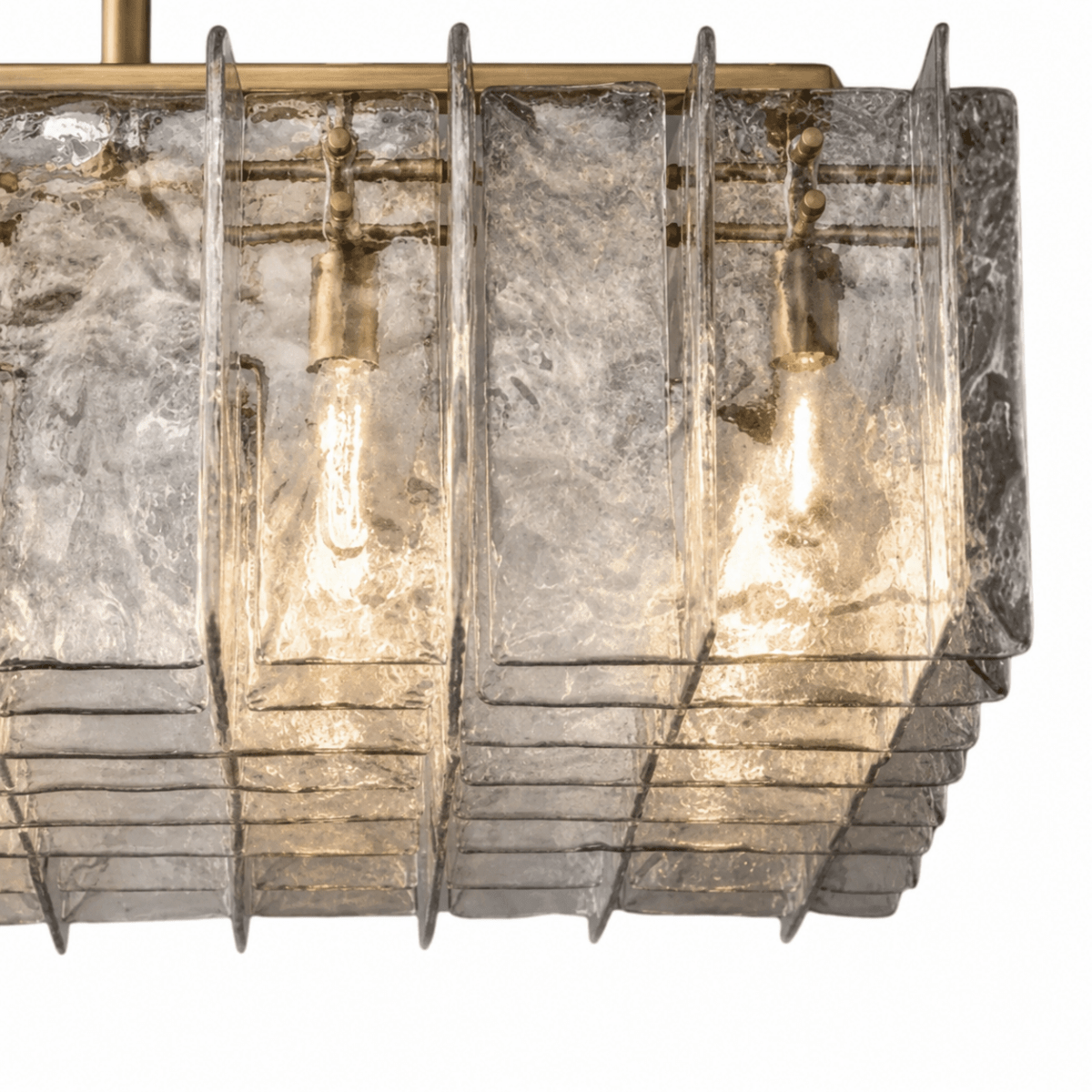 Glacier Ice 36" Lattice Square Chandelier
