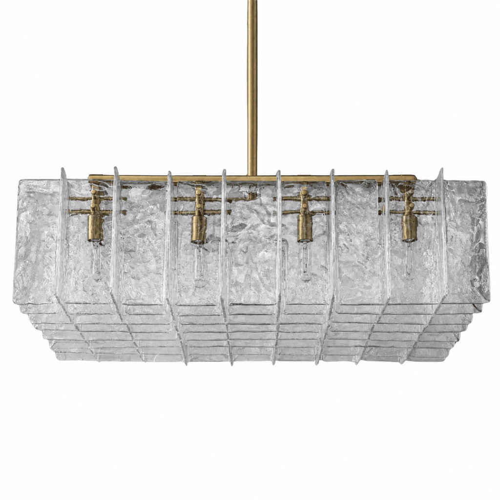 Glacier Ice 36" Lattice Square Chandelier