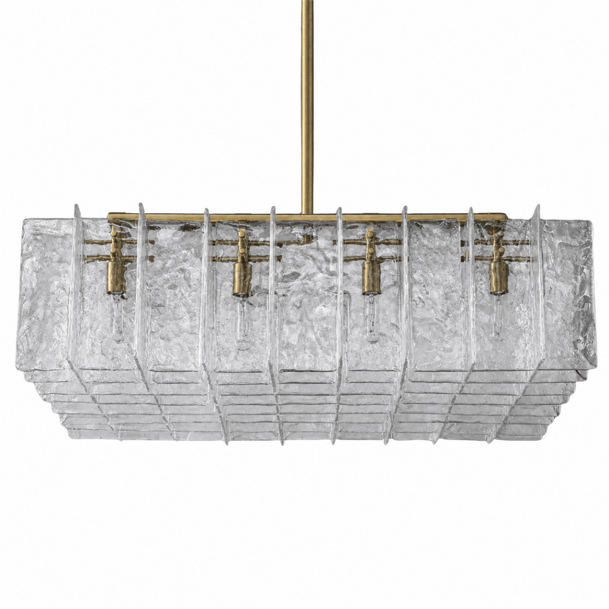 Glacier Ice 36" Lattice Square Chandelier