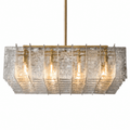 Glacier Ice 36" Lattice Square Chandelier