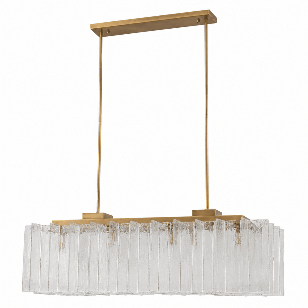 Glacier Ice 48" Lattice Linear Chandelier