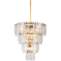 Glaciera Ice Aged Brass Tiered Chandelier