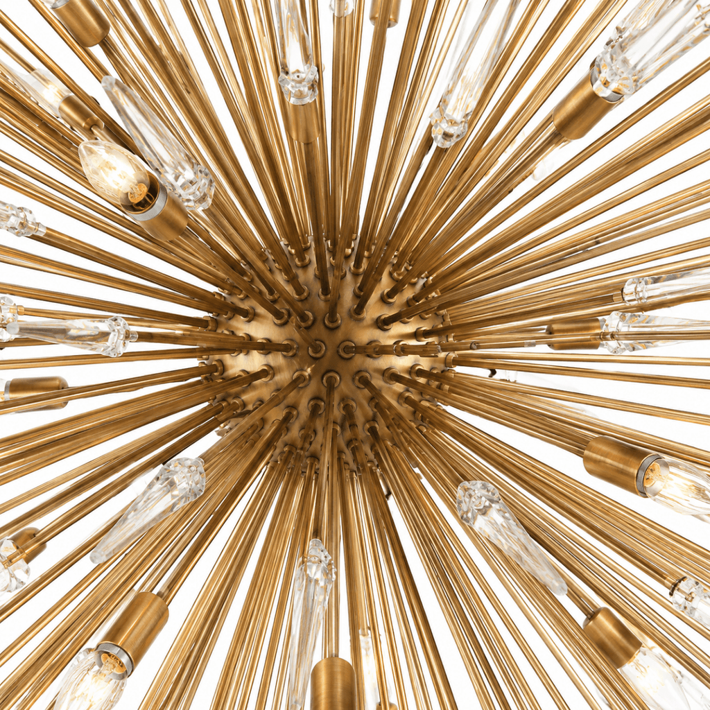 Golden Spire 47" Starburst Round Chandelier