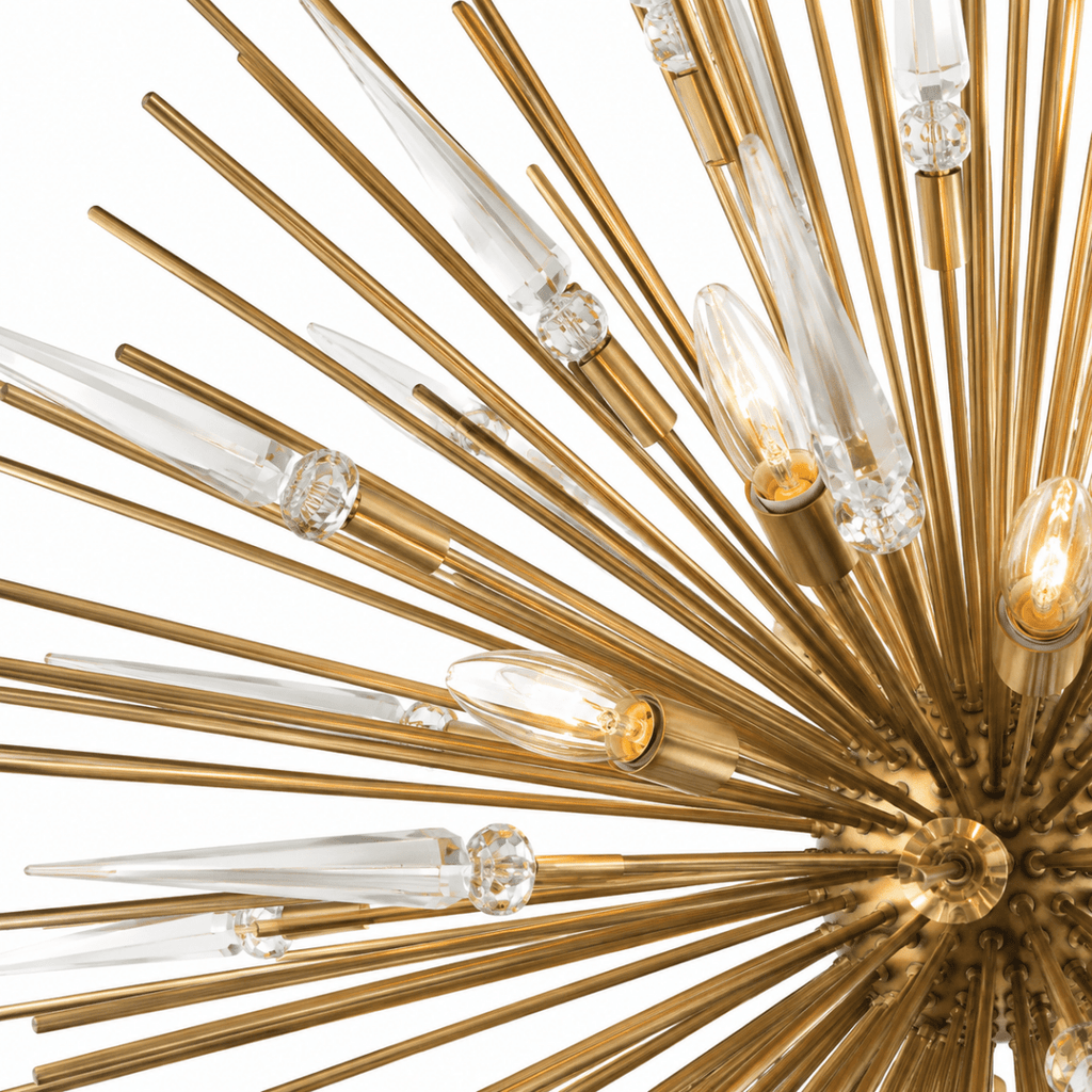 Golden Spire 47" Starburst Round Chandelier