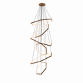Helix Halo Tiered Hexagon LED Chandelier
