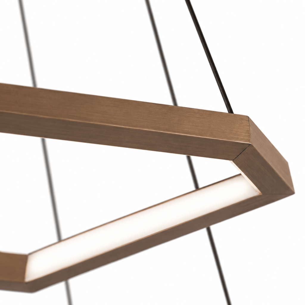 Helix Halo Tiered Hexagon LED Chandelier