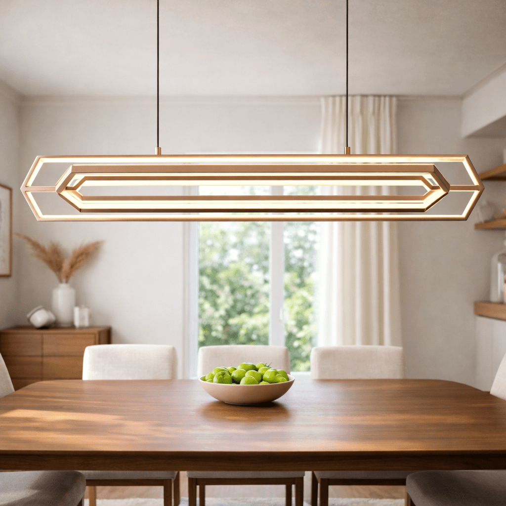 Hexa Verge Hexagon Linear LED Chandelier