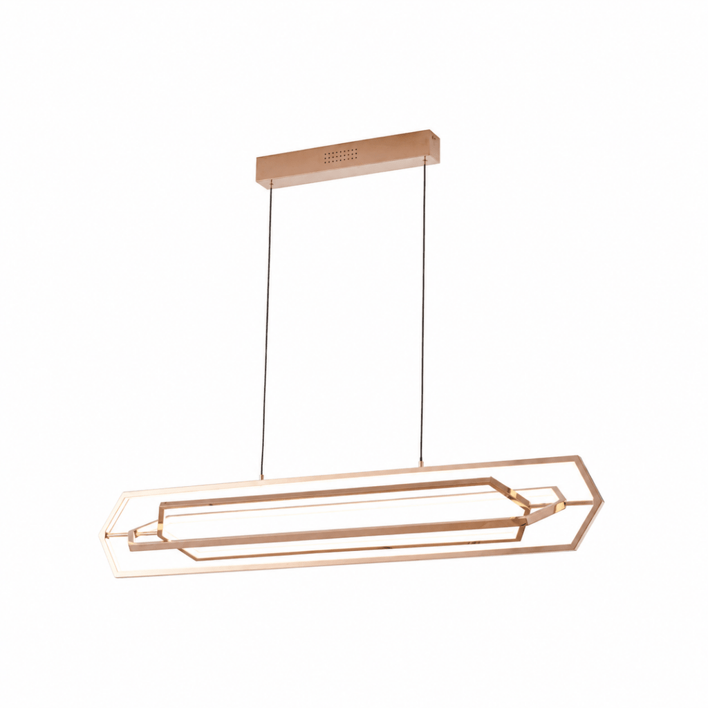 Hexa Verge Hexagon Linear LED Chandelier