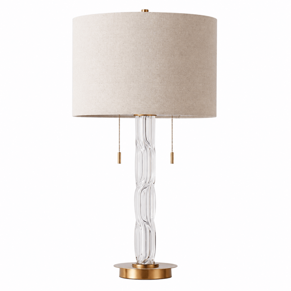 Loop 28 Inch Glass Table Lamp