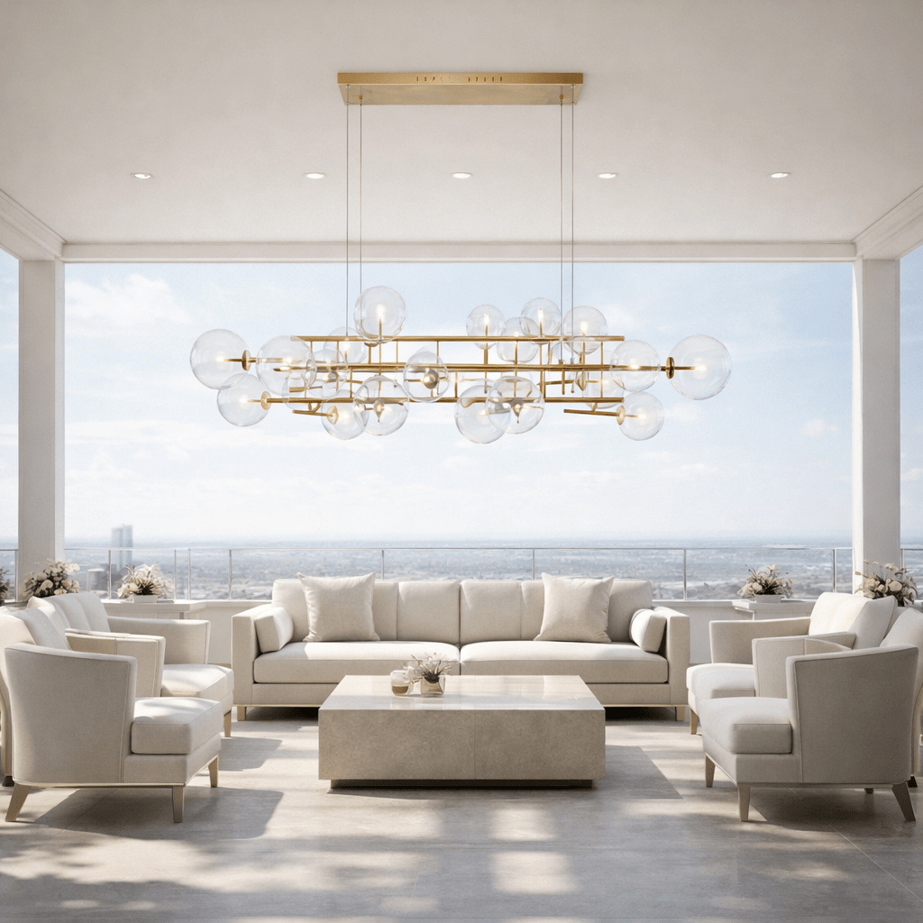 Lucent 71 Inch Linear Globe Chandelier