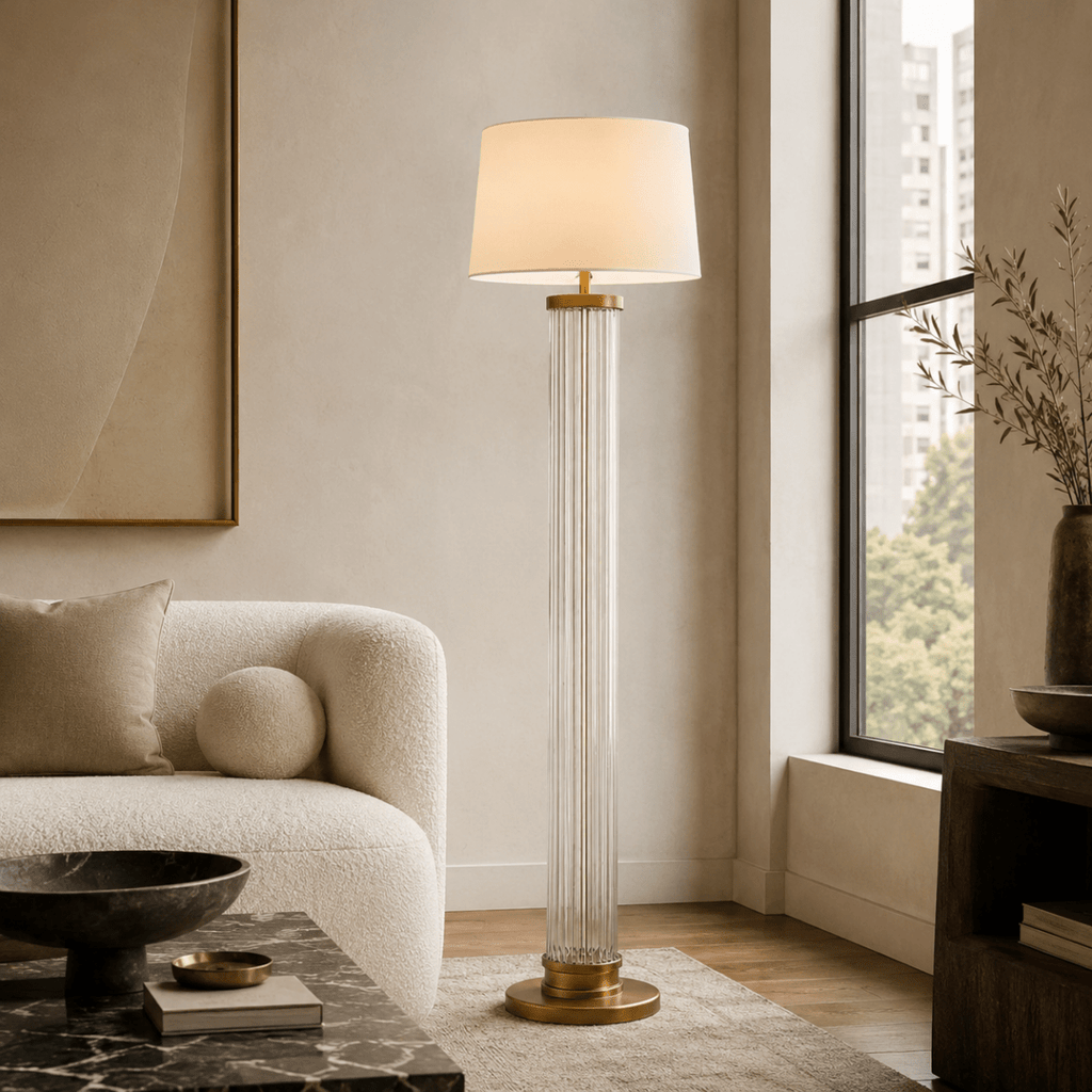 Lucent Reed Crystal Column Floor Lamp