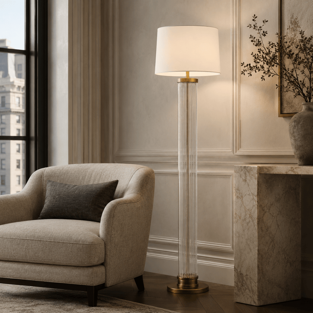 Lucent Reed Crystal Column Floor Lamp
