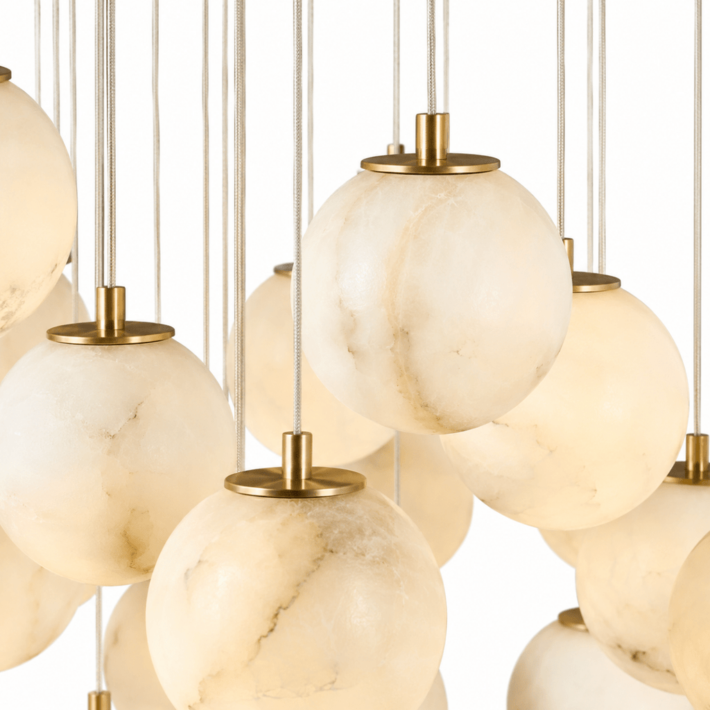 Lunaris Cluster 125 - Globe Staircase Grand Chandelier