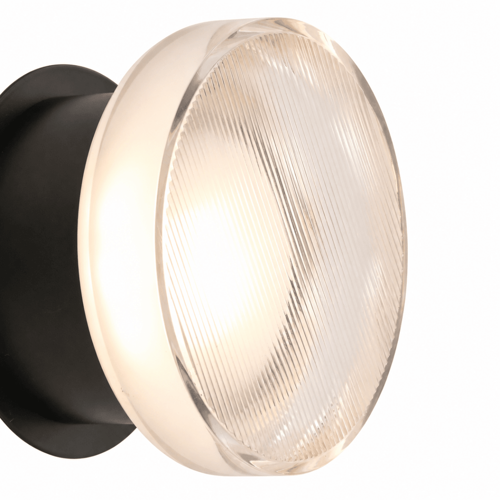 Lunox Black Glass LED Wall Sconce