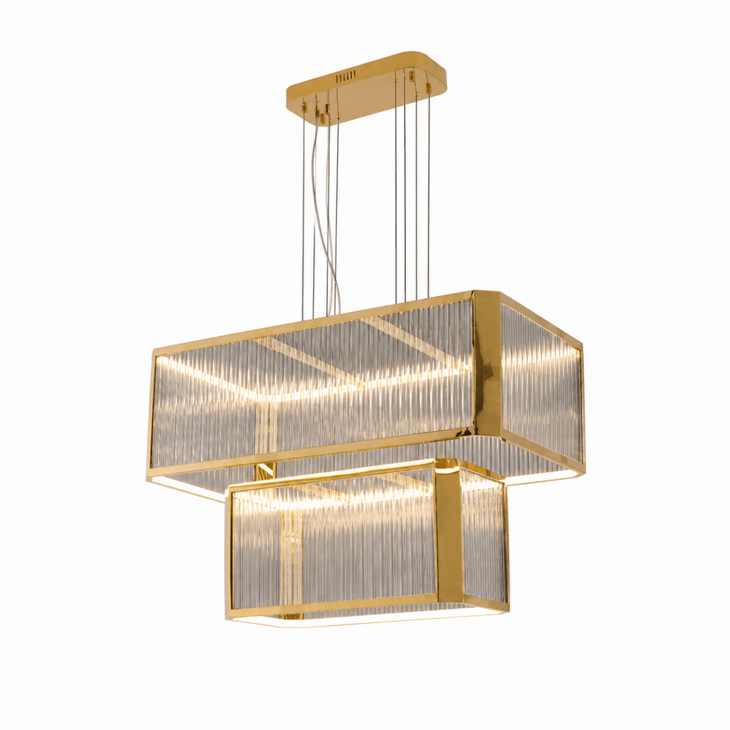 Lustra 2-Tier Linear LED Chandelier