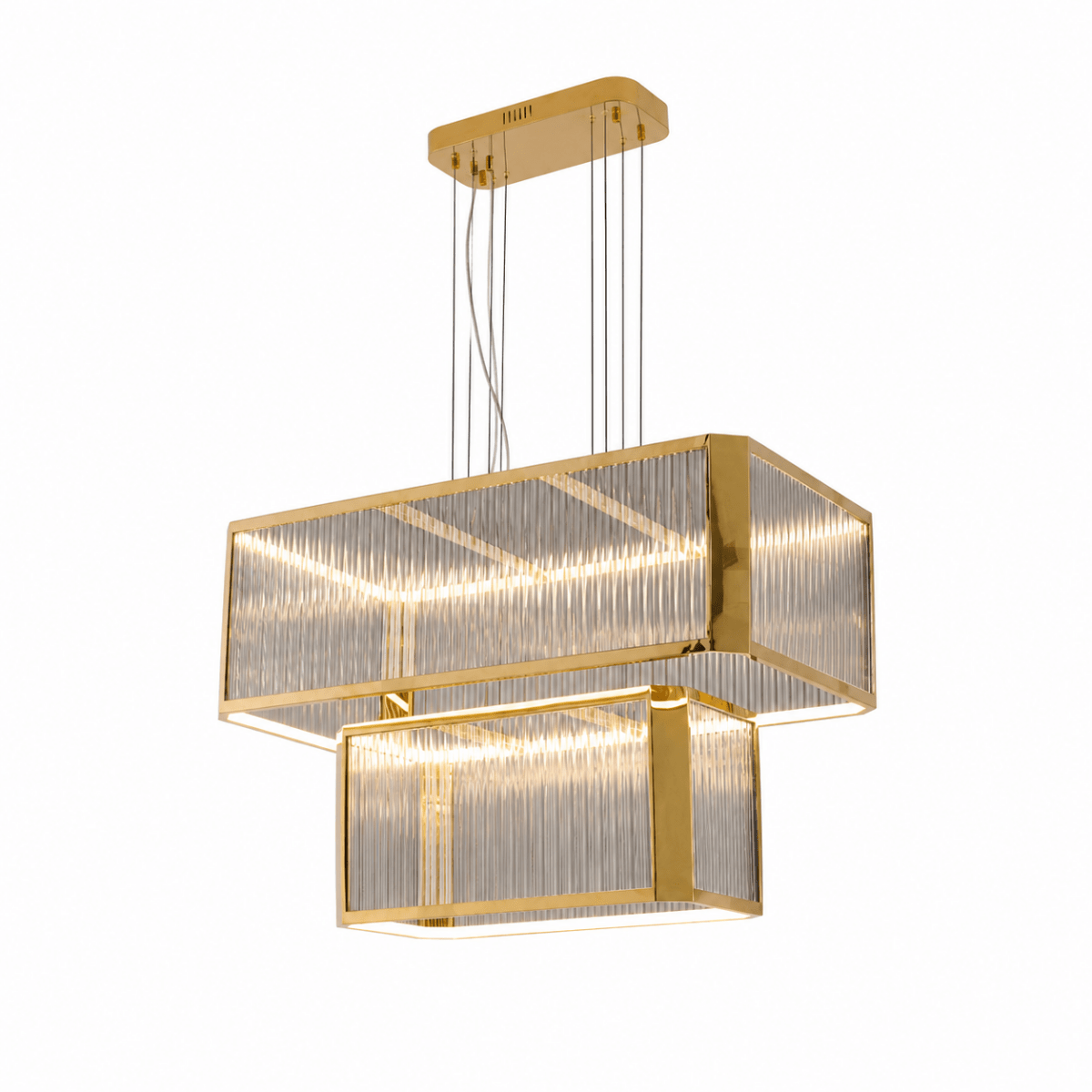 Lustra 2-Tier Linear LED Chandelier