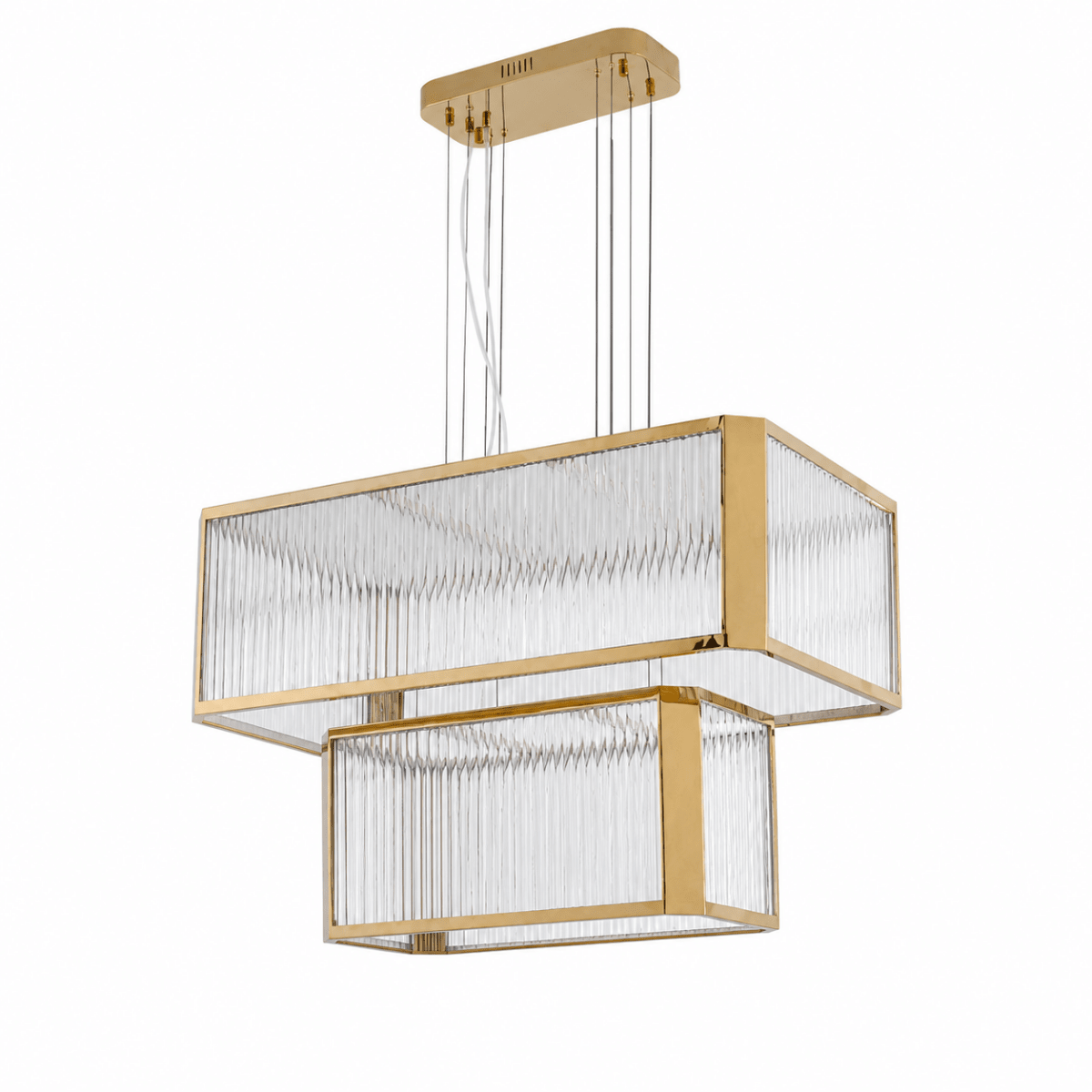 Lustra 2-Tier Linear LED Chandelier