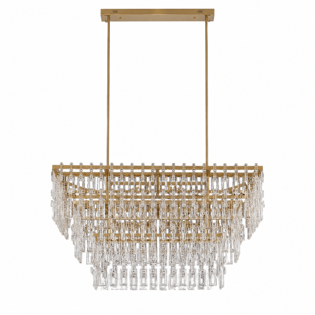 Lustra Link 48" Tiered Rectangular Chandelier