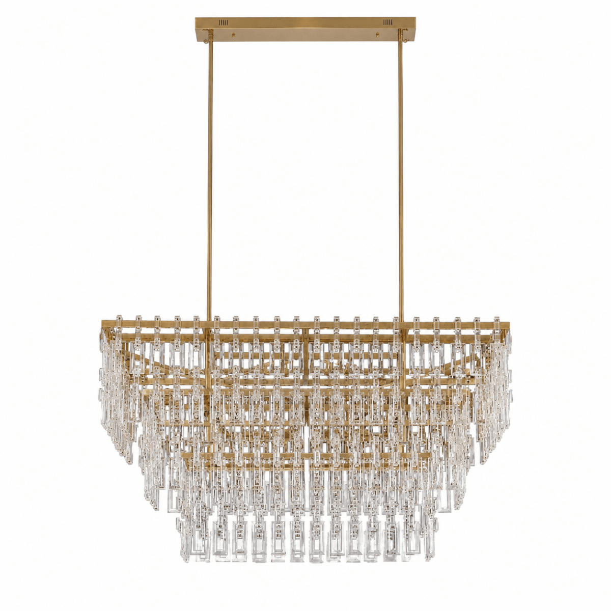 Lustra Link 48" Tiered Rectangular Chandelier
