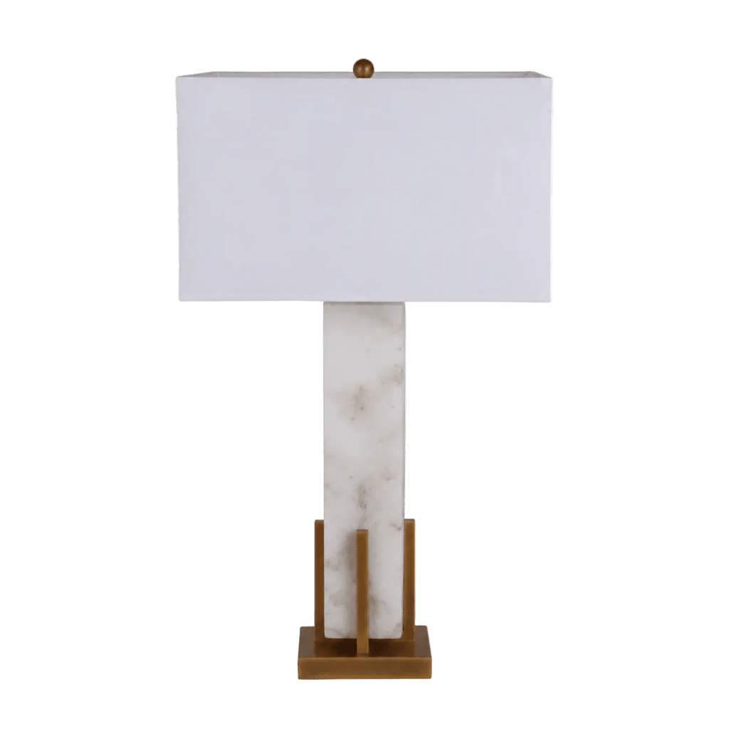 Luxe Linea Marble Table Lamp
