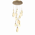Lyra Disc 12 - Lights Stairway LED Chandelier