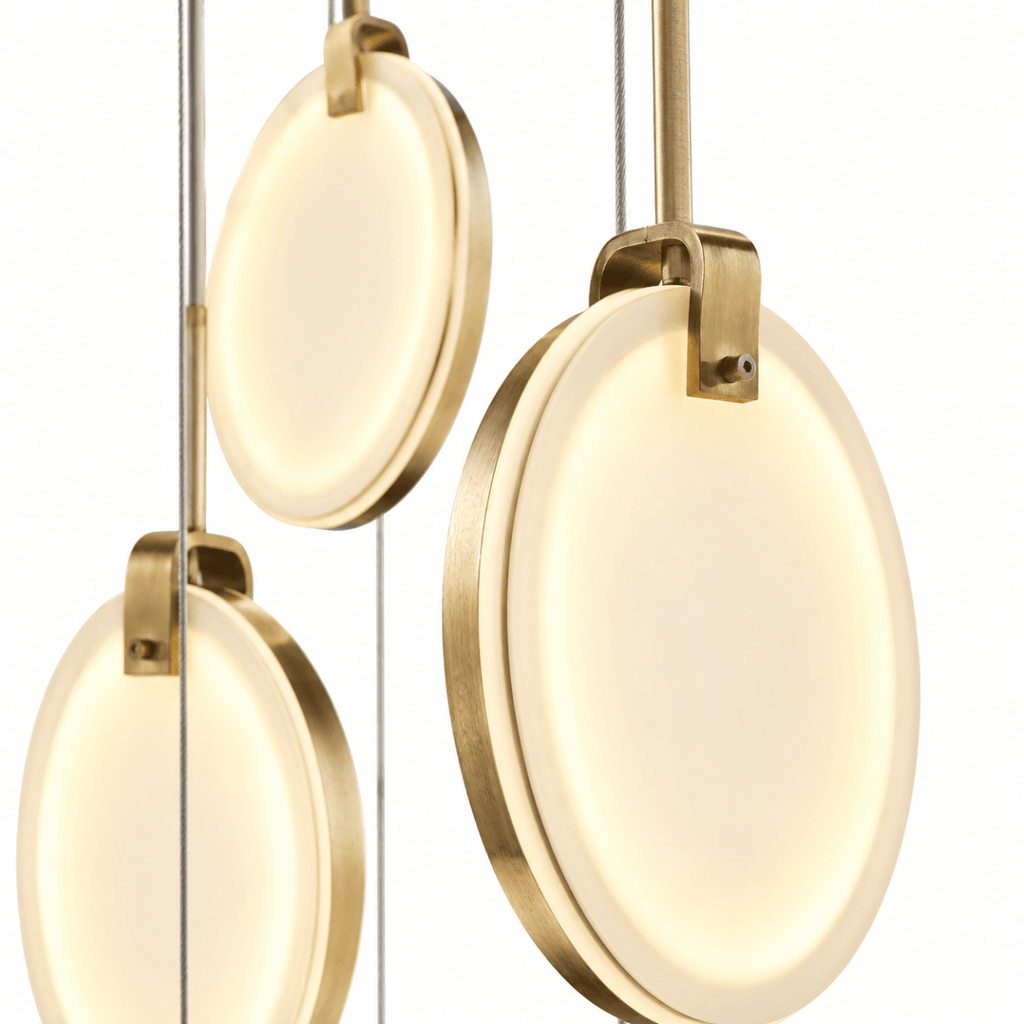 Lyra Disc 12 - Lights Stairway LED Chandelier