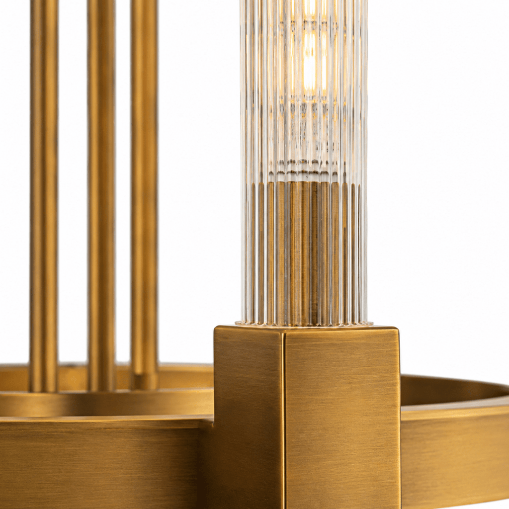 Monroe Aged Brass Candle Chandelier