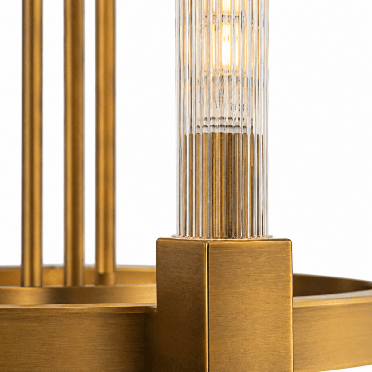 Monroe Aged Brass Candle Chandelier