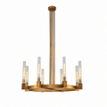 Monroe Aged Brass Candle Chandelier