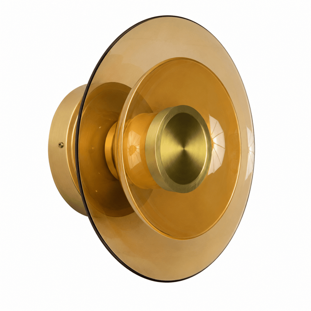 Nexis 12 Inch Gold & Amber LED Wall Sconce