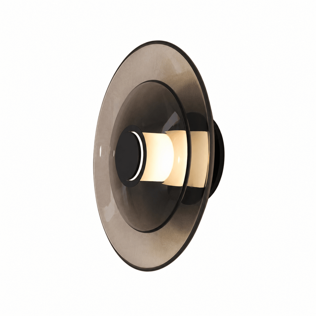 Nexis 12 Inch Smoky Glass LED Wall Sconce