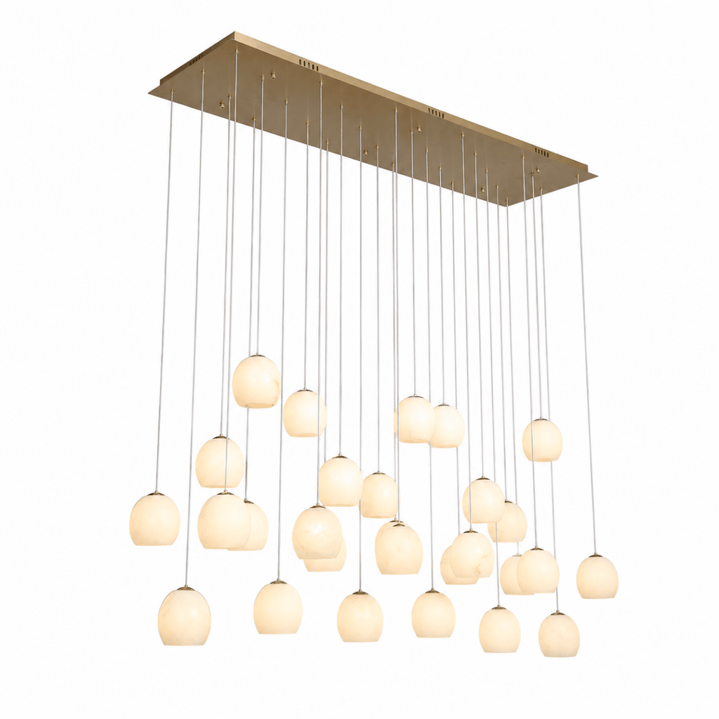 Nivora Cluster Globe Linear Marble Chandelier