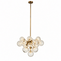 Orbit 19 - Globe Aged Brass Chandelier