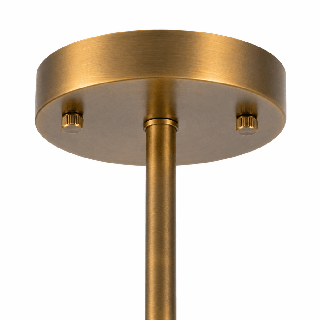 Orbit 19 - Globe Aged Brass Chandelier